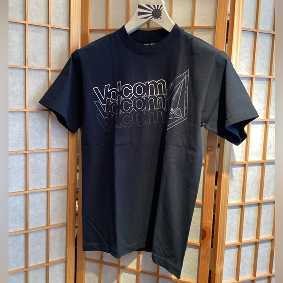 Volcom Stone 3 Com S/S Basic Tee Special Navy Graphic Logo Small - Picture 1 of 6